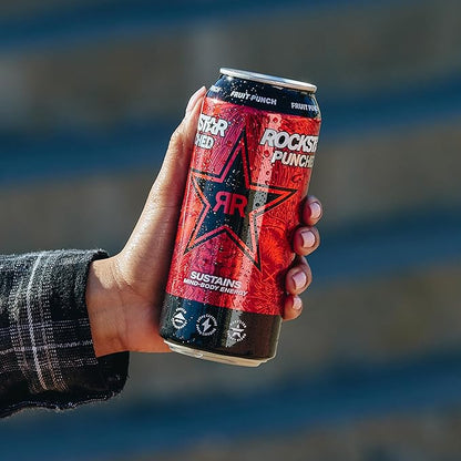 Rockstar Energy Drink Punched Watermelon, 16oz Cans (12 Pack) (Packaging May Vary)