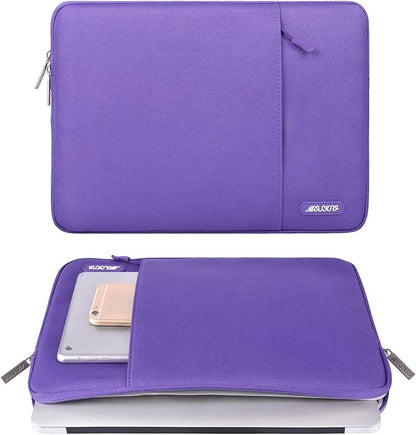 MOSISO Laptop Case 13.3 inch, 13-13.3 inch Laptop Sleeve Compatible with MacBook Air/Pro 13/Pro 14 M5 M4 M3 M2 M1, HP Dell ASUS Lenovo,Polyester Vertical Computer Sleeve Bag with Pocket, Ultra Violet