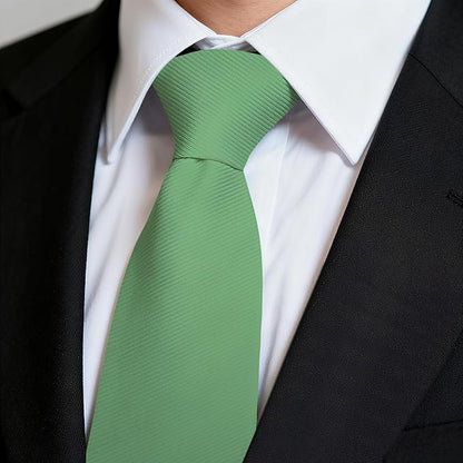 Fineknot Black Ties for Men, Formal Neckties for Men, Solid Color Mens Ties for Business, Wedding, Party, Mens Neck Tie