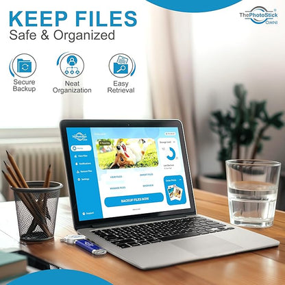 ThePhotoStick® Omni 256GB USB Flash Drive & Memory Stick – Photo & Video Backup for iPhone, Android, Mac & PC – Multiport Connection to Easily Store & Transfer Files
