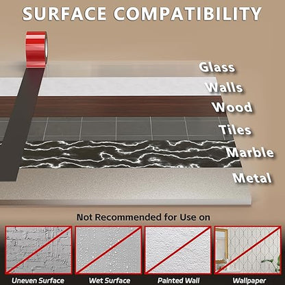 SWRT Double Sided Tape, 16.5 FT x 1 in x 0.04 in Thick Heavy Duty Mounting Foam Tape, Waterproof Adhesive Tape for Car, LED Strip Light, Home Office Automotive Deco
