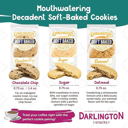 Darlington Snacks Individually Wrapped Oatmeal Cookies Soft Baked, 100% Nut Free Soft Baked Cookies Oatmeal, Made in USA, 0.75 Oz, 216 Count