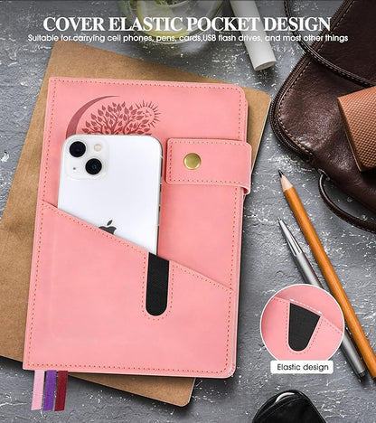 Lined Journal Notebook for Men, A5 Leather Journals for Writing Women, Hardcover Notebooks for Work,School,Note Taking,Travel,Business,Personal daily Diary,200 Page College Ruled (5.9" x 8.4")