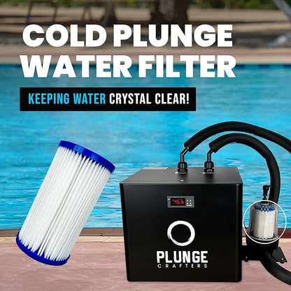 Cold Plunge Water Filter Cartridges, 20 Micron Sediment Filter Replacements, Universal 2.5” x 5” Fit for Cold Plunge Chillers, Ice Baths, Under Sink & Whole House Water Filter Systems, 6-Pack