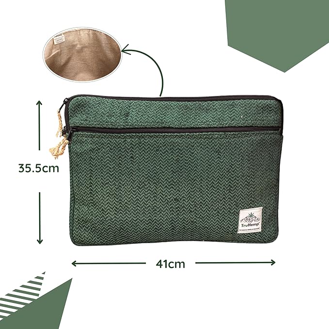 Green Laptop Sleeve – Durable 14-Inch Laptop Cover with Zipper, Lightweight Water-Resistant Case for Travel & Work