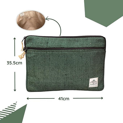Green Laptop Sleeve – Durable 14-Inch Laptop Cover with Zipper, Lightweight Water-Resistant Case for Travel & Work