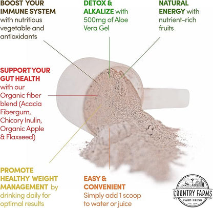 COUNTRY FARMS Super Cleanse, Super Juice Cleanse, Supports Healthy Digestive System, 34 Fruits and Vegetables, Promotes Natural Detoxification, Promote Healthy Weight Management, 28 Servings