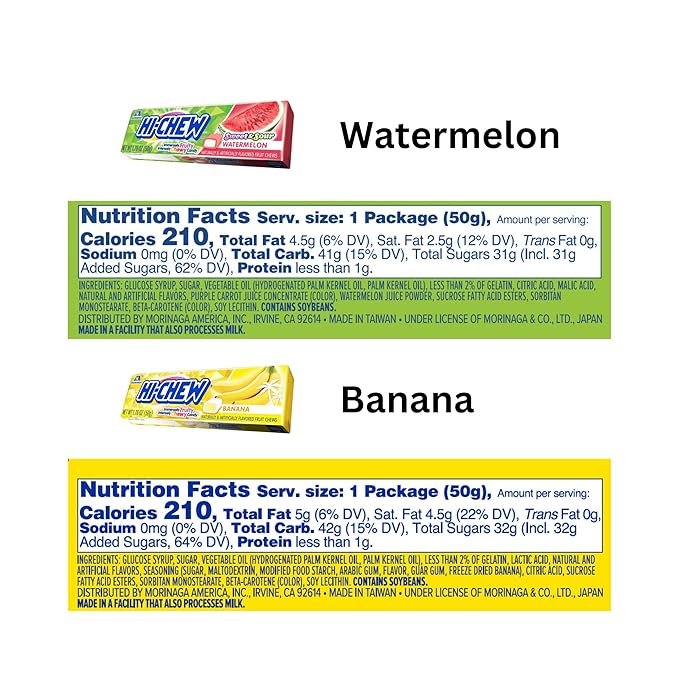 HI-CHEW Variety Sticks, 8-Pack, Soft & Chewy Candy, 1.76oz Each, Bulk Candy Individually Wrapped - Made with Immensely Juicy Fruity Flavors