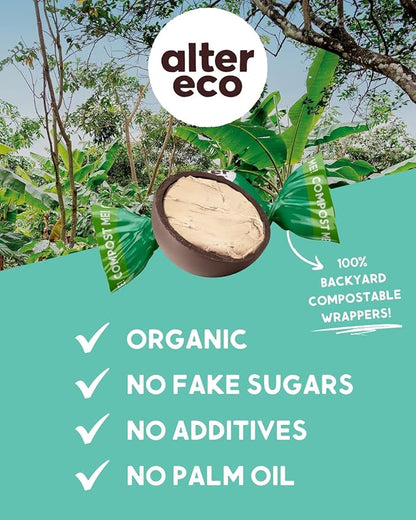 Alter Eco | Mint Creme Truffles | 58% Pure Dark Cocoa, Fair Trade, Organic, Non-GMO, Gluten Free Dark Chocolate Truffles | 40 Truffles