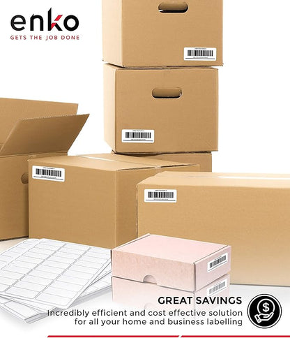 enKo - 8-1/2 x 11 Inch Label - White Blank - 1 Per Sheet Full Shipping Address Labels for Laser Inkjet Printer (1000 Sheets, 1000 Labels)