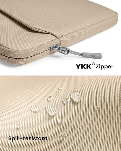 tomtoc Slim Laptop Sleeve Case for 13-inch New MacBook Air M4/A3420 M3/A3113 M2/A2681, M1/A2337 2025-2018, MacBook Pro M2/M1, Water-Resistant Protective Carrying Case with Accessories Pocket