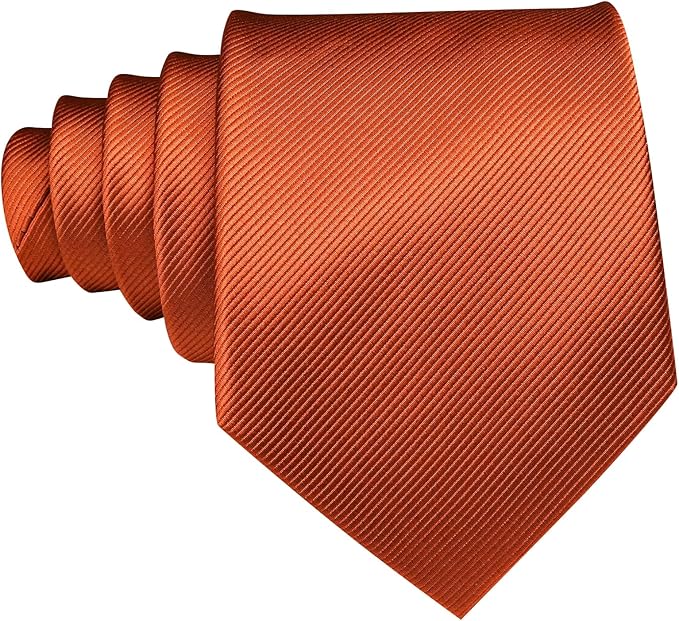 Barry.Wang Tie Sets for Men Silk Solid Necktie Stain Ties Handkerchief Pocket Square Cufflinks Wedding Business Dyed