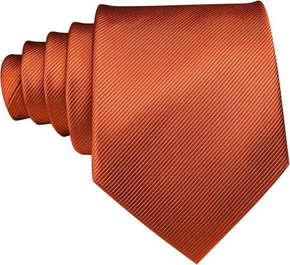 Barry.Wang Tie Sets for Men Silk Solid Necktie Stain Ties Handkerchief Pocket Square Cufflinks Wedding Business Dyed