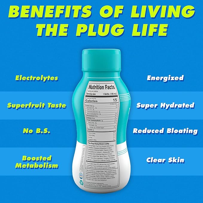 The Plug Liver Cleanse & Detox Drink | Organic Herbal Liquid Supplement with Electrolytes, Superfruits & Plant-Based Nutrients | Supports Hydration, Energy, Immunity & Liver Health