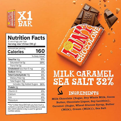 Tony’s Chocolonely Super Duper Milk Chocolate Candy Bar Bundle, Milk & White Chocolate With Sea Salt, Caramel, Pretzel Toffee, Almond, Hazelnut, Made From Quality Fairtrade Cocoa, 6 Bars, 6.35 Oz Each