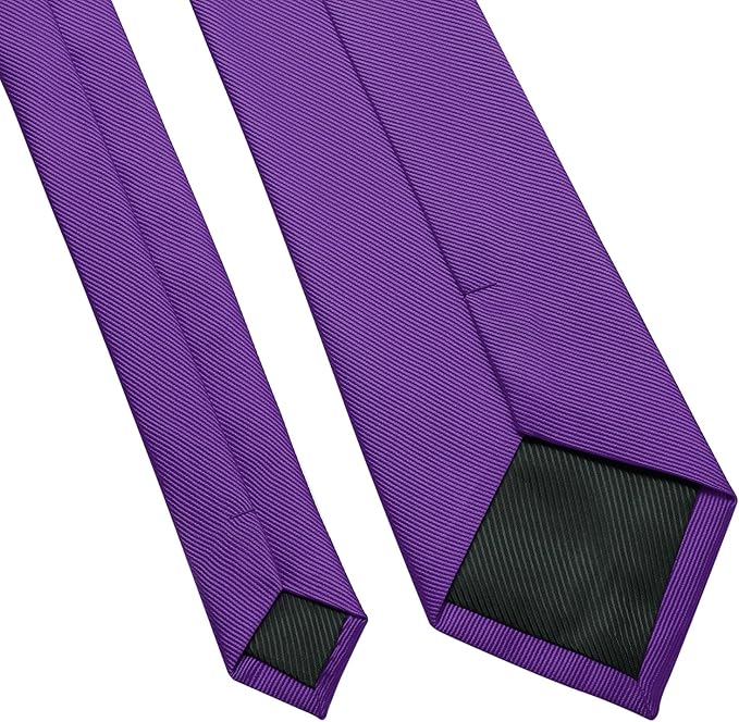DecTwig Men's Ties Solid Color Formal Neckties 3.15" (8CM) Black Ties For Men