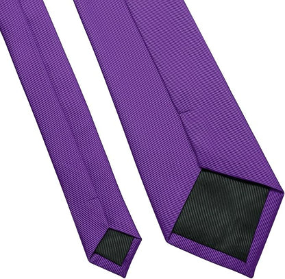 DecTwig Men's Ties Solid Color Formal Neckties 3.15" (8CM) Black Ties For Men