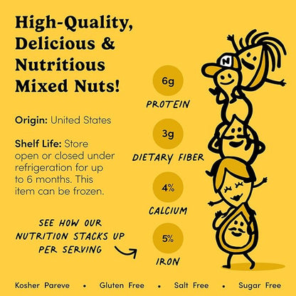 Nuts.com – Mixed Nuts in Shell – 2 Lb Bag, Healthy Snack Sampler, Includes Premium Walnuts, Almonds, Hazelnuts, Pecans & Brazil Nuts – Good Source of Protein, Fiber & Omega-3 (Pack of 2)