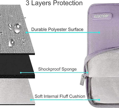 MOSISO Laptop Case 15 inch, 15 inch Laptop Sleeve Compatible with MacBook Air 15 M4 A3241 M3 A3114 M2 A2941 2025 2024 2023,Dell XPS 15,Polyester Vertical Computer Sleeve Bag with Pocket, Purple