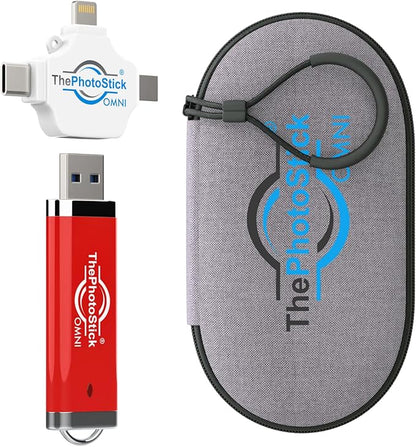 ThePhotoStick® Omni 512GB + Protective Case | Secure Photo & Video Backup and Transfer | Digital File Organization | USB & Multiport Connection for Phones, Tablets and Computers | Water Resistant Case