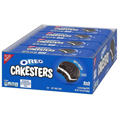 Oreo Cakesters Soft Snack Cakes, 8-3.03 oz Snack Packs