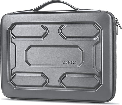 DOMISO 13.3 inch Laptop Sleeve with Handle Shockproof Computer Bag Waterproof EVA Protective Carrying Case for 13-13.3 inch Notebooks/13 MacBook Air/MacBook Pro Retina/Dell XPS 13/HP, Dark Grey