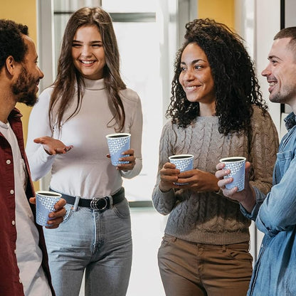 MUCHII Paper Coffee Cups 10 oz, 240 Count Disposable Coffee Paper Cup, Paper Drinking Cups for Hot/Cold Beverage