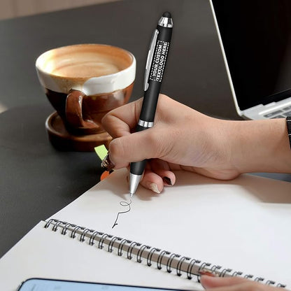 DISCOUNT PROMOS Custom Plastic Stylus Pens Set of 50, Personalized Bulk Pack - Black Ink, Great for Office, School, Business, Tradeshows, Events - Black