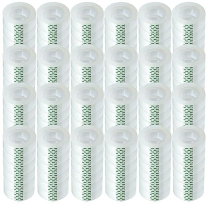 144 Rolls Transparent Tape, Clear Tape Refills for Dispenser, Tear by Hand, 3/4-Inch x900inch Clear Tape Refill Roll for Gift Wrapping,Office, Home, School