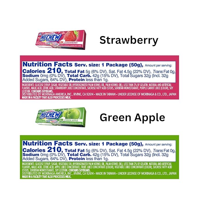 HI-CHEW Variety Sticks, 8-Pack, Soft & Chewy Candy, 1.76oz Each, Bulk Candy Individually Wrapped - Made with Immensely Juicy Fruity Flavors