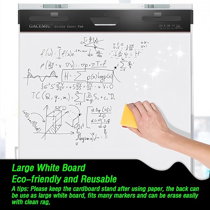 Sticky Easel Pad,30 Sheets/Pad, Super Sticky Flip Chart Paper-10 pads,25 in x 30 in