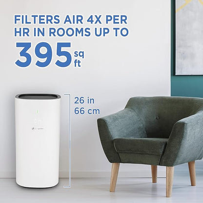 GermGuardian® AC9600W Powerful Large Room Air Purifier with HEPA Filter, UV-C, Odor Reduction & Air Quality Sensor