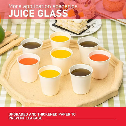 600 Pack 3 oz Disposable Paper Cups for Bathroom, Food-Safe Mouthwash Cups, Leak-Free Small Coffee Cup for Daily Use, Travel, and Camping