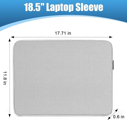 Ctemnpho 18.5 inch Portable Monitor Case Storage Bag, Portable Computer Cover Bag with Pocket Zipper for 18.5 inch, Notebook Computer Gaming Display Protective Travel（Gray）