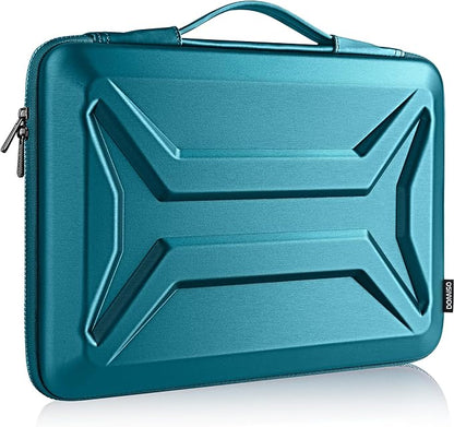 DOMISO 17 Inch Laptop Hard Case, Waterproof Shockproof Hard Shell Laptop Sleeve with Handle Protective Computer Bag for Most 17-17.3" Laptops/Dell XPS 17 / HP Envy 17, Teal