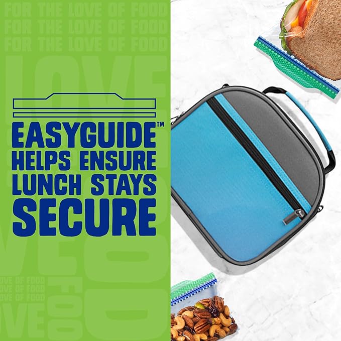 Ziploc Sandwich and Snack Bags, Easy Open and Close, Plastic Food Storage Bags, 50 Bags Total (Packaging May Vary)