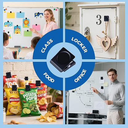 Magnetic Clips 1.5 inch, 12 Pack Heavy Duty Magnet Metal Clips for Hanging, Strong Magnet Clips for Whiteboard, Fridge, Classroom, Refrigerator, Black