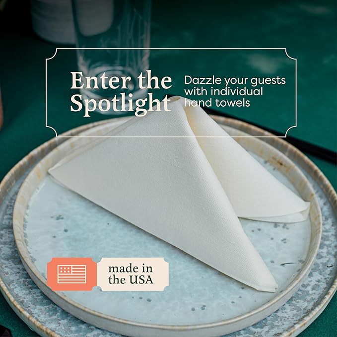 Linen-Feel European-White Paper Napkins - Decortive Cloth-Like Disposable Dinner Napkins - Soft And Absorbent. For Kitchen, Party, Wedding, Bathroom Or Any Occasion. (Pack of 5000)