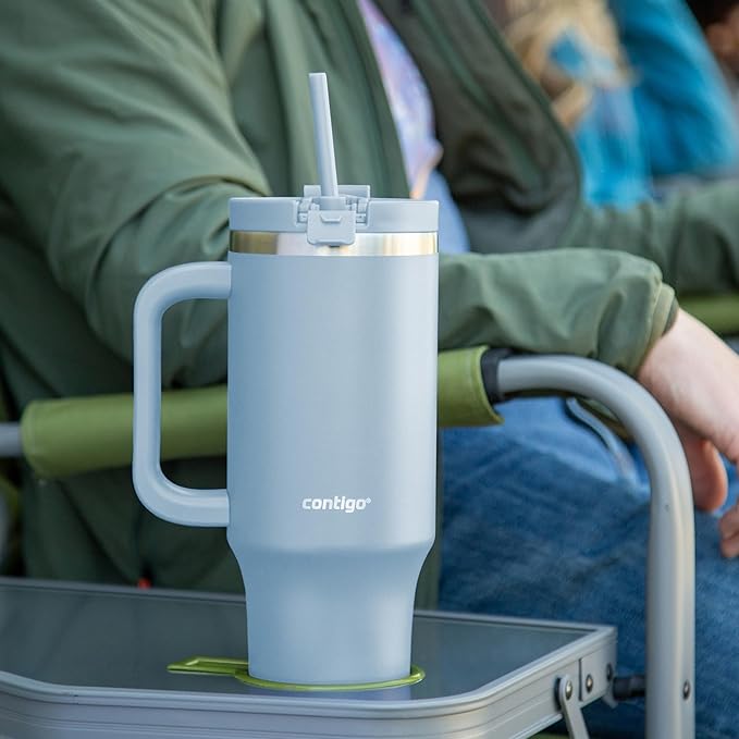 Contigo Streeterville 40oz Tumbler, Stainless Steel Vacuum Insulated, Leak-Proof, Cold for 29 Hours, Glacier
