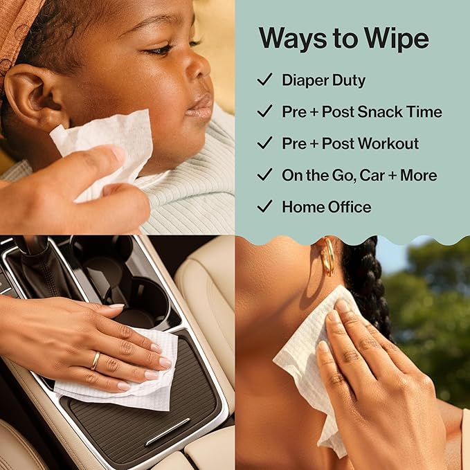 The Honest Company Hypoallergenic Multi-Use Baby Wipes for Sensitive Skin, Rose Blossom, 576 Count