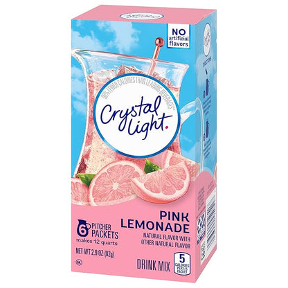 Crystal Light Pink Lemonade Drink Mix, 12-Quart 2.9-Ounce Canister (Pack Of 4)