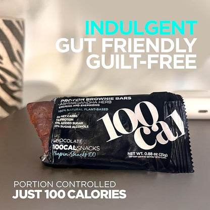 Chocolate Protein Bar Brownie | High Protein, Gluten Free Keto Snack with Vegan Protein for Healthy Gut and Weight Loss | Clean Protein Bars made with Organic Ingredients, Ashwagandha and MCT Oil | Wholesome Yum High Fiber Low Calorie Snacks 100 Calori...