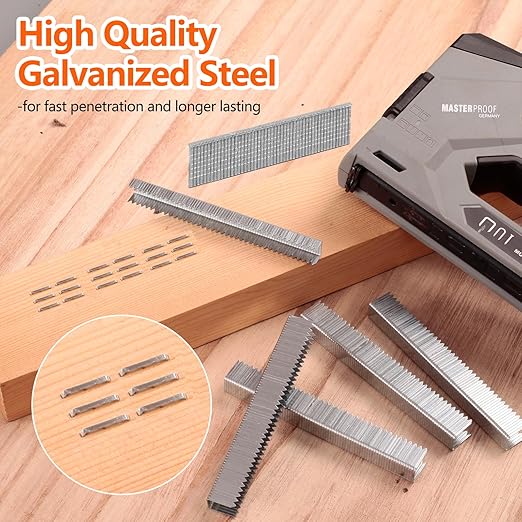 Heavy Duty T50 Staple 1/2" Length, 3/8" Crown 5000-Count, 20 Gauge Galvanized, for Pneumatic, Electric, Manual T50 Stapler Gun