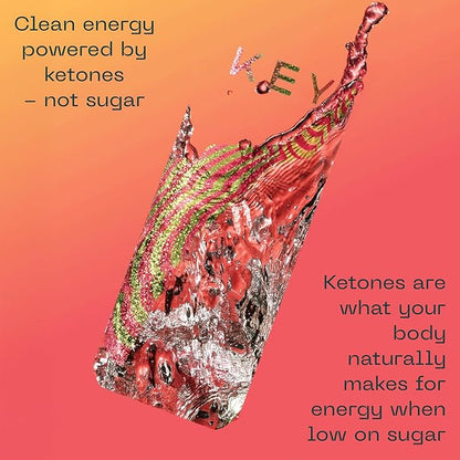 KEY Ketone Energy Drink - Sugar Free and All Natural from Ketones for Long Lasting Energy and optimal Green Tea Caffeine and L-Theanine for Mental Focus to Perform, Variety Pack (Pack of 6)