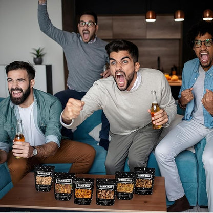Gourmet Nut Gift Basket for Men – Birthday Gifts for Men with 6 Handcrafted Nut Varieties – Resealable Nut Snack Pouches – Gift Set for Dad, Husband, Boyfriend, Thank You, Holiday