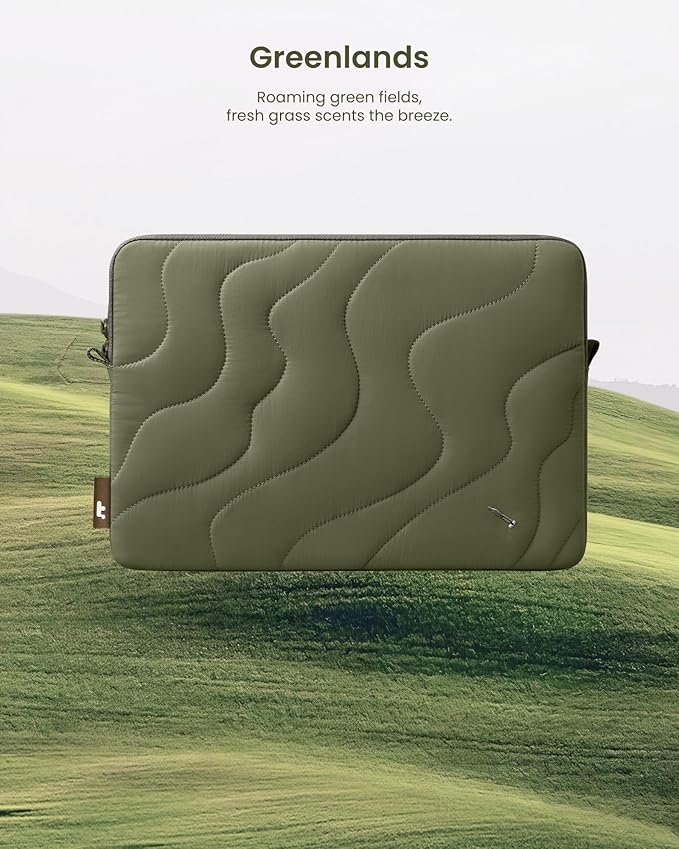 tomtoc 360 Protective Puffy Laptop Sleeve for 14-inch MacBook Pro M5(2025)/M4/M3/M2/M1 Pro/Max A3434 A3112 A3401 A3185 A2992 A2918 13.5/13.8-inch Surface Laptop 7(Copilot+ PC)/6/5/4/3, Quilted Design