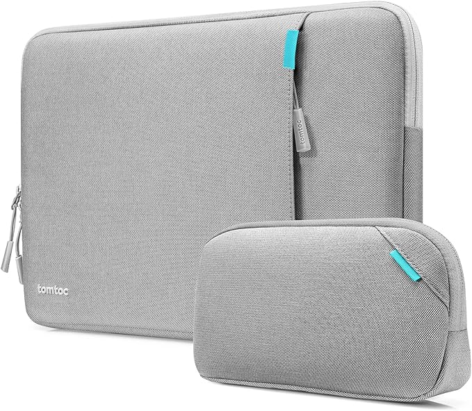 tomtoc 360 Protective Laptop Sleeve Set for 14-inch New MacBook Pro M5/M4/M3/M2/M1 Pro/Max A3112 A3401 A3185 A2992 A2918 2025-2021, Water-Resistant MacBook Case Bag with Organized Accessory Pouch