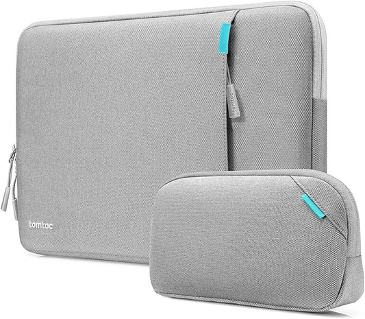 tomtoc 360 Protective Laptop Sleeve Set for 15-inch MacBook Air M4/A3241 2025, M3/A3114 M2/A2941, 15-inch MacBook Pro A1990 A1707, Dell XPS 15 Plus, Water-Resistant Laptop Case with Accessory Pouch