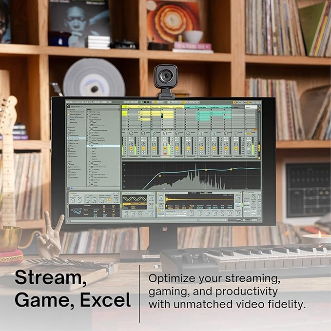 Pixio StreamCube Webcam Professional 1440p WQHD Premium Web Camera – Always Focus Technology - Works with OBS YouTube Twitch Zoom Teams Meet for Live Streaming, Gaming, PC and Mac