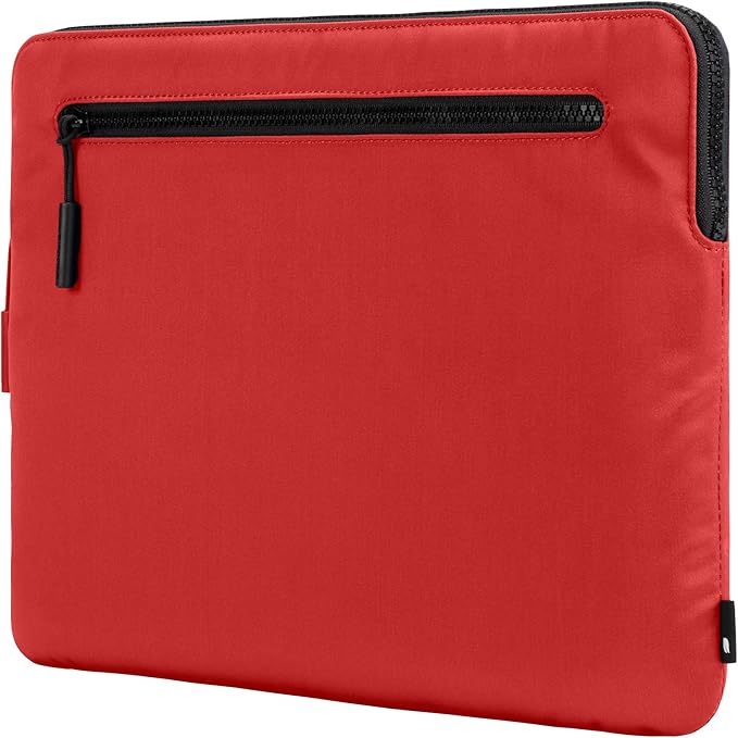 Incase Compact Laptop Sleeve with Flight Nylon - 16 Inch MacBook Pro and Laptop Case – Slim Computer Sleeve with Faux Fur Lining, Front Accessory Pocket with Zipper - Festival Orange